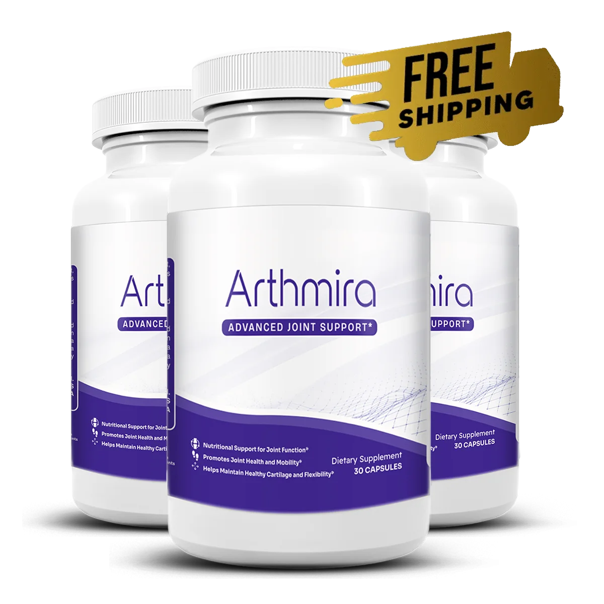 Three-bottle package of ArthMira with free shipping